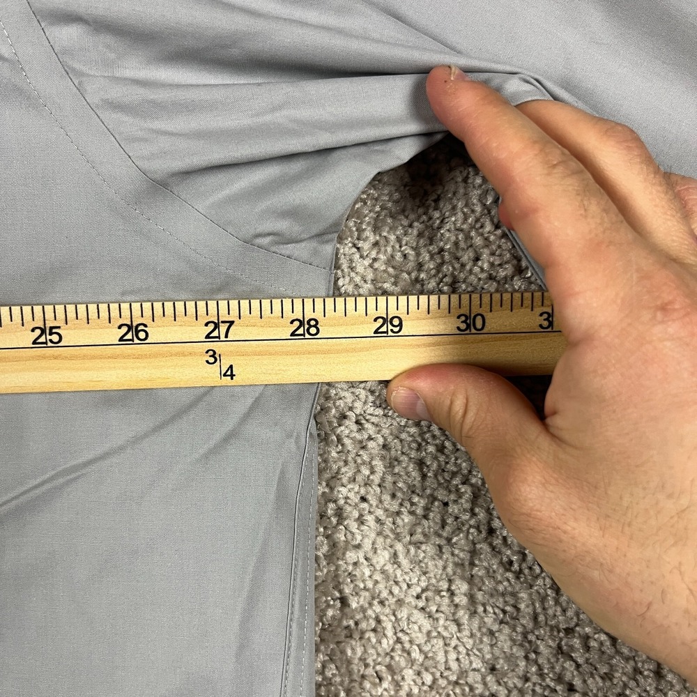 Croft‎ & Barrow Shirt Men's Button Up 18.5 34/35 Long Sleeve Gray Broadcloth NEW - Picture 9 of 13